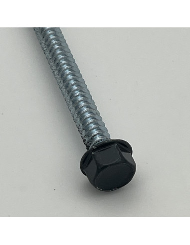 Autoperfurante cabeça hexagonal 6,3X200 rede de chapa Aço zinco branco RAL7016 cinzento antracite