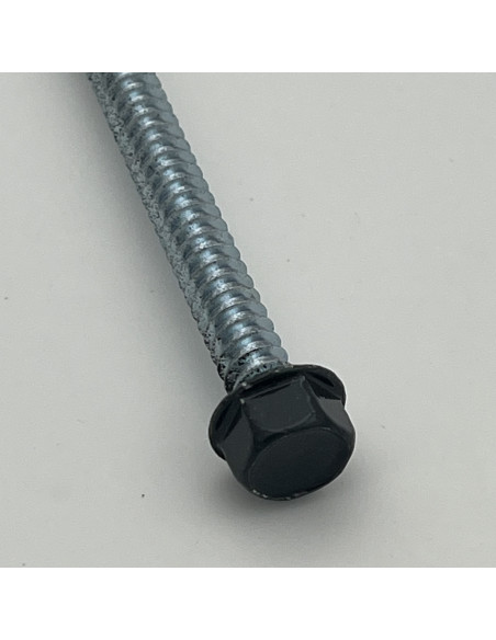 Autoperfurante cabeça hexagonal 6,3X200 rede de chapa Aço zinco branco RAL7016 cinzento antracite