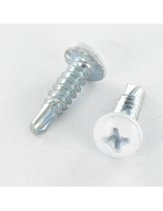 Autoperfurante cabeça cilíndrica panela phillips 3,9 x 19 Aço zinco branco LAQ RAL9010 branco puro