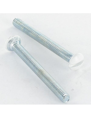 Parafuso de metais cabeça fresada de panela sulcada 4X90 secável Aço zinco branco RAL9016 branco de sinalização