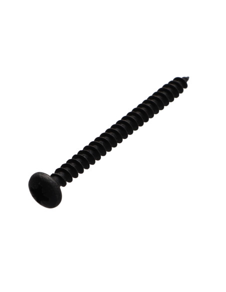 Parafuso de madeira aglomerado cabeça redonda Pozi PZ6 5X60 Aço zinco níquel preto reforçado