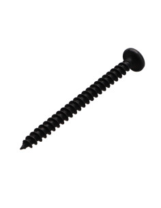 Parafuso de madeira aglomerado cabeça redonda Pozi PZ6 5X60 Aço zinco níquel preto reforçado 2