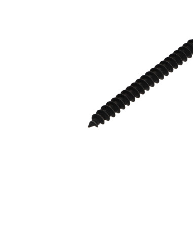 Parafuso de madeira aglomerado cabeça redonda Pozi PZ6 5X60 Aço zinco níquel preto reforçado