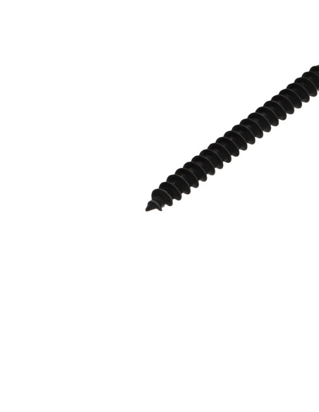 Parafuso de madeira aglomerado cabeça redonda Pozi PZ6 5X60 Aço zinco níquel preto reforçado