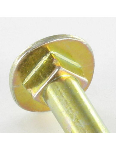 Parafuso de madeira Parafuso cabeça redonda gola quadrada 6X50 hexagonal oco 4 Aço zinco branco