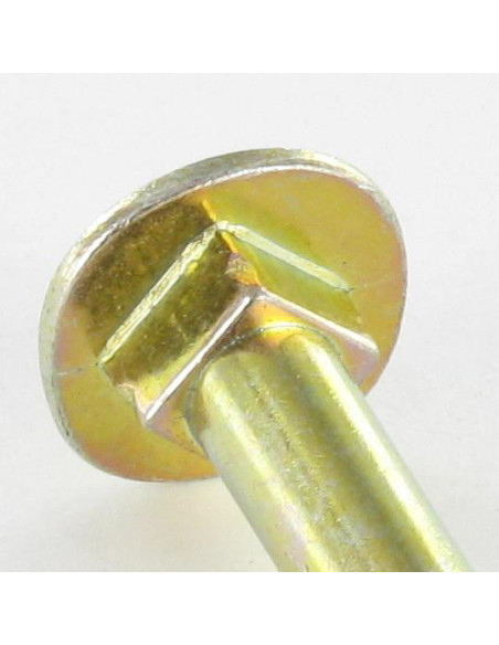 Parafuso de madeira Parafuso cabeça redonda gola quadrada 6X50 hexagonal oco 4 Aço zinco branco