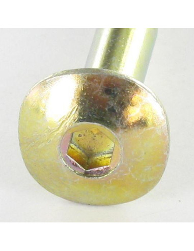 Parafuso de madeira Parafuso cabeça redonda gola quadrada 6X50 hexagonal oco 4 Aço zinco branco