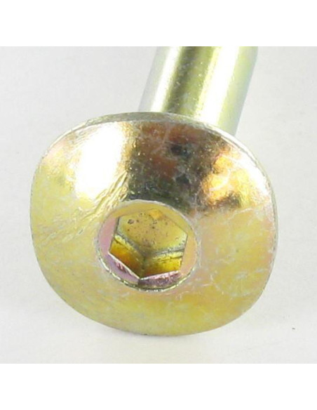 Parafuso de madeira Parafuso cabeça redonda gola quadrada 6X50 hexagonal oco 4 Aço zinco branco