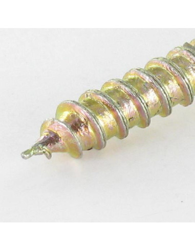 Parafuso de madeira Parafuso cabeça redonda gola quadrada 6X50 hexagonal oco 4 Aço zinco branco