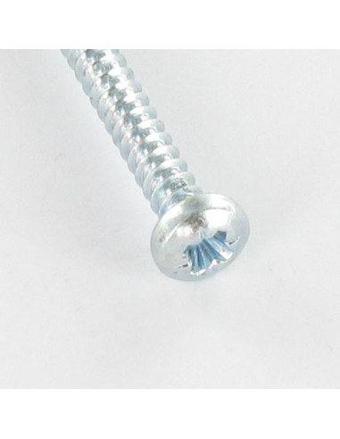 Parafuso de chapa cabeça abaulada larga Pozi 4,8X45 Aço zinco branco
