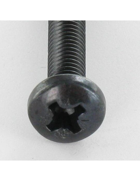 Parafuso de metais cabeça abaulada larga Pozi PZ6 M5X10 Aço zinco preto