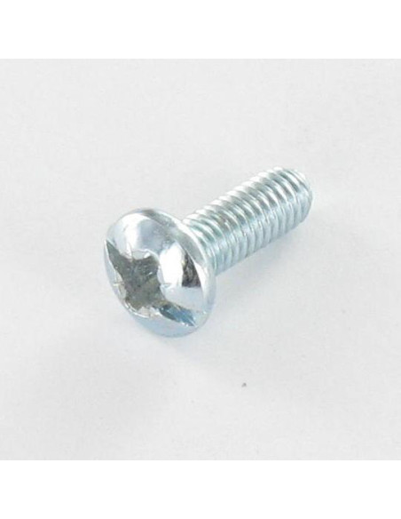 Parafuso de metais cabeça abaulada larga Fenda Pozi M4X42 Aço zinco branco