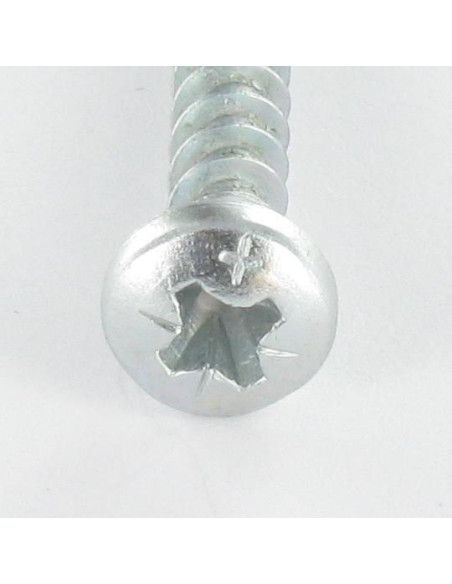 Parafuso de madeira aglomerado VBA3 cabeça redonda Pozi 5X17 Aço zinco branco