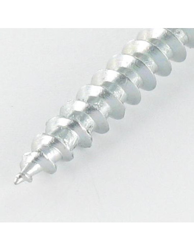 Parafuso de madeira aglomerado VBA3 cabeça redonda Pozi 5X17 Aço zinco branco