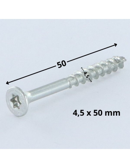 PARAFUSO Spax cabeça fresada TORX T20 4,5X50 roscado sobre 29 rosca parcial WIROX