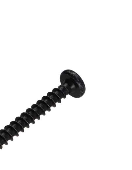 Parafuso de madeira aglomerado cabeça redonda Pozi PZ6 4X45 Aço zinco preto