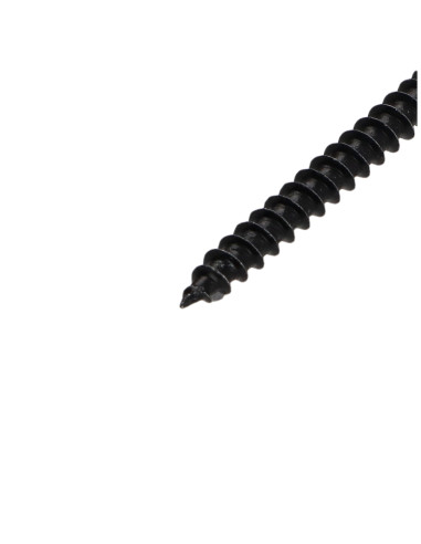 Parafuso de madeira aglomerado cabeça redonda Pozi PZ6 4X45 Aço zinco preto