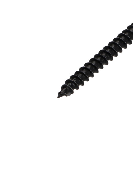 Parafuso de madeira aglomerado cabeça redonda Pozi PZ6 4X45 Aço zinco preto