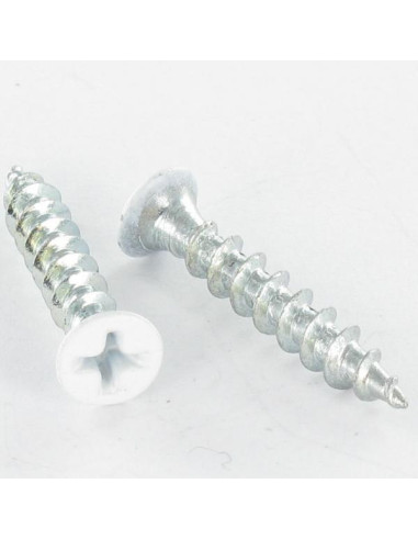 Parfuso de pvc cabeça fresada phillips 4,2 x 25 Aço zinco branco lacado a branco RAL9010 branco puro