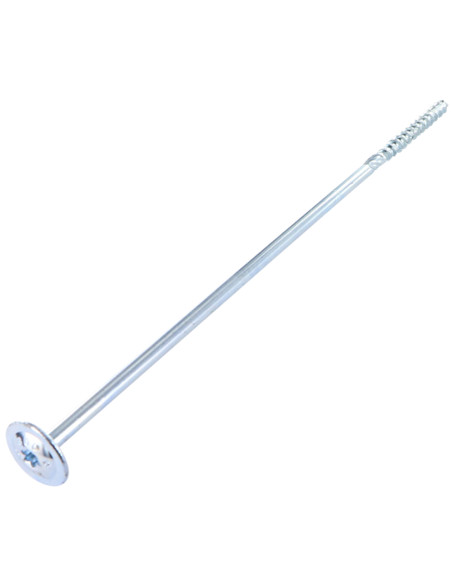 Parafuso de madeira aglomerado cabeça disco TORX T40 8X340 Aço zinco branco