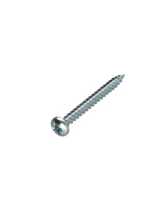 Parafuso de madeira aglomerado cabeça redonda Pozi PZ6 5X35 Aço zinco branco