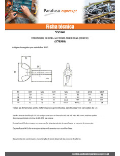 PARAFUSO orelhas M5X30 forma americana Aço zinco branco 2