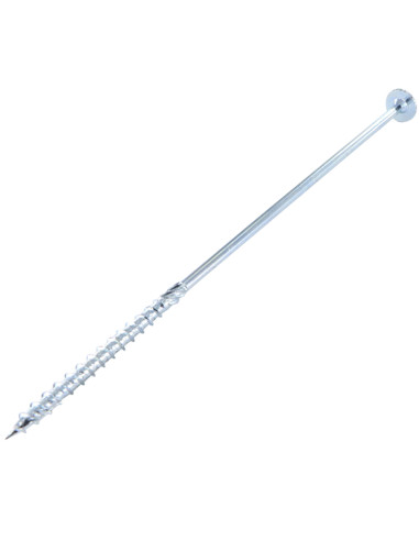 Parafuso de madeira aglomerado cabeça disco TORX T40 10X380 Aço zinco branco