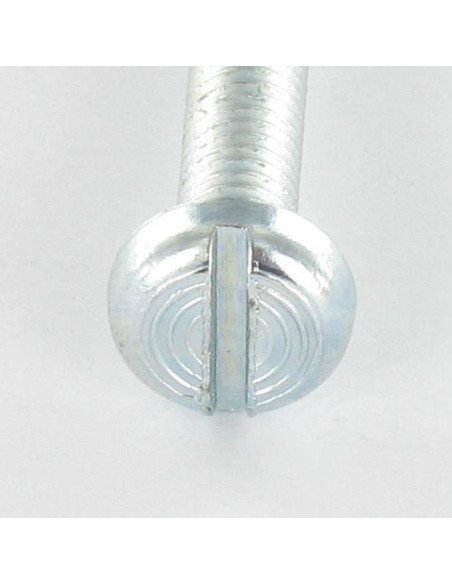 Parafuso de metais cabeça cilíndrica larga sulcada M4X16 Aço zinco branco