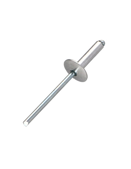 Blindklinknagels Aluminium Staalstaaf 4,8 x 10 espessura de serrilha 3 con 5 cabeça extra larga ALX
