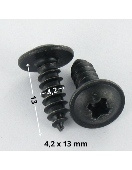 Parafuso de chapa cabeça de cogumelo Pozi 4,2 x 13 Aço zinco preto