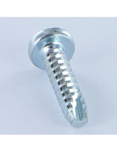 Parfuso de pvc cabeça cilíndrica panela Pozi 3,5X 5/8 cut ponto antifenda tipo 17 Aço zinco branco