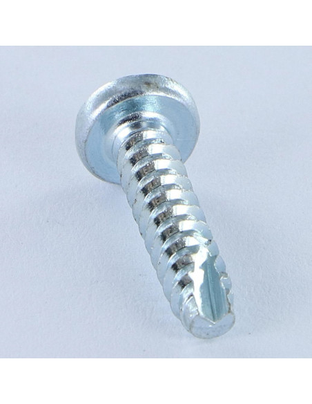 Parfuso de pvc cabeça cilíndrica panela Pozi 3,5X 5/8 cut ponto antifenda tipo 17 Aço zinco branco