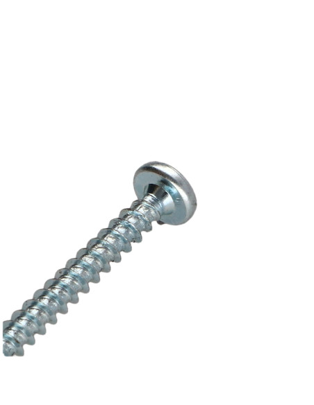 Parafuso de madeira aglomerado cabeça redonda Pozi PZ6 4X45 Aço zinco branco