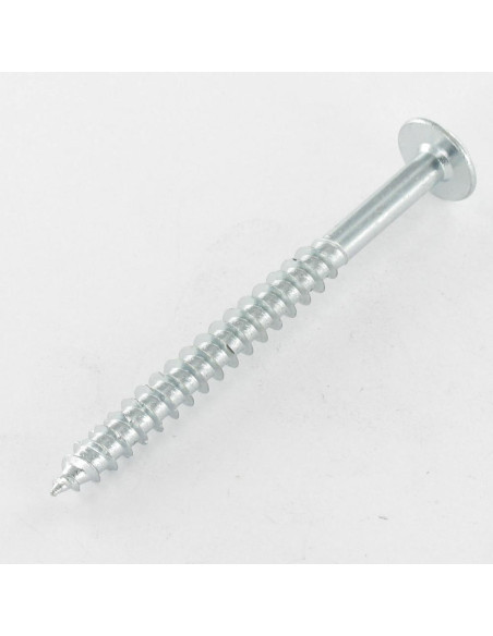 Parafuso de madeira aglomerado cabeça de cogumelo 6X90 roscado sobre 50 TORX T30 Aço zinco branco 200 Horas de