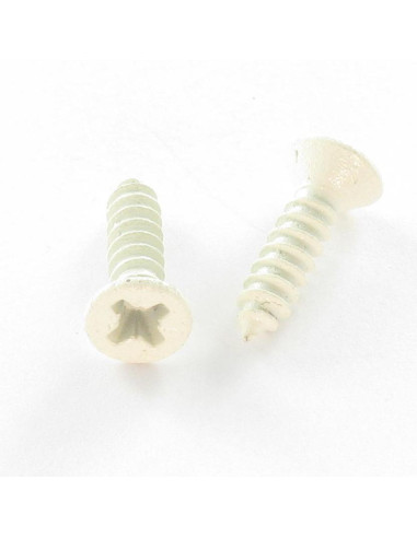 Parafuso de chapa cabeça fresada Pozi 3,5 x 13 Aço zinco branco lacado a branco