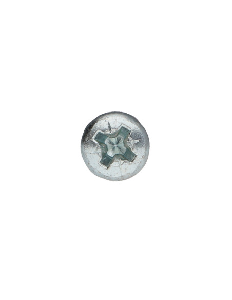 Parafuso de madeira aglomerado cabeça redonda Pozi PZ7 6X80 roscado sobre 48 Aço zinco branco