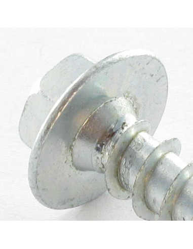 Parafusos de madeira e aglomerado TEKOR cabeça hexagonal flange com gola 8X50 Aço zinco branco cut ponto antifenda