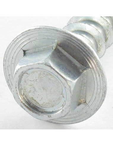 Parafusos de madeira e aglomerado TEKOR cabeça hexagonal flange com gola 8X50 Aço zinco branco cut ponto antifenda