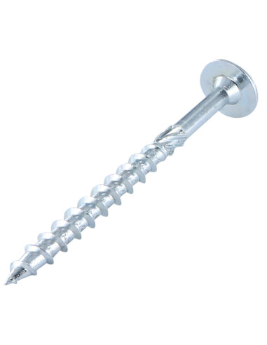 Parafuso de madeira aglomerado cabeça disco TORX T40 10X240 Aço zinco branco