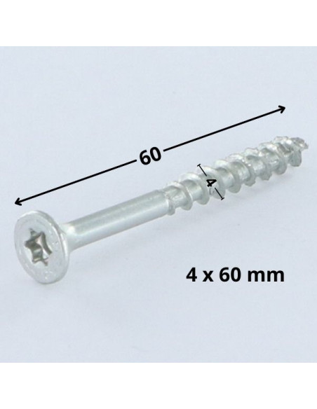 PARAFUSO Spax cabeça fresada TORX T20 4X60 roscado sobre 34 rosca parcial WIROX