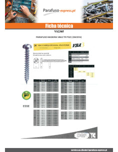 Parafuso de madeira aglomerado VBA3 cabeça redonda Pozi 5X50 Aço zinco branco dentado 3 2