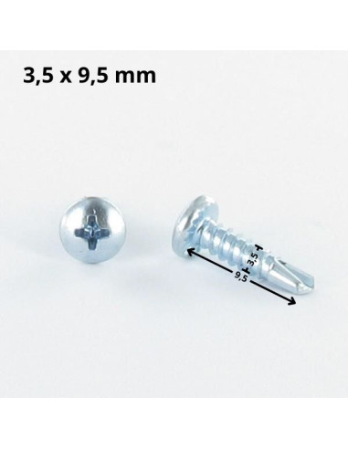 Autoperfurante cabeça cilíndrica panela phillips 3,5 x 9,5 PARA Aço zinco branco