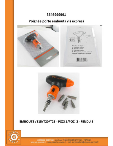 LIDAR porta Ponteira VIS-EXPRESS - Parafuso Express