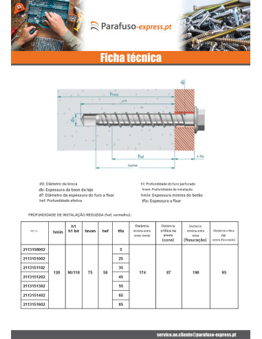 Parafuso de betão cabeça hexagonal flange com gola T21 14X160 Aço zinco branco