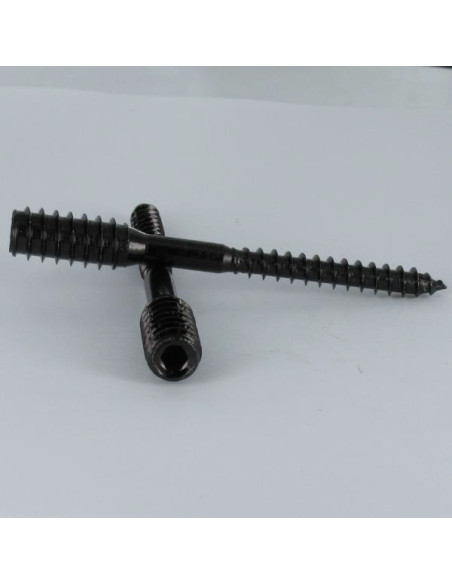 Parafuso de ajuste da janela 6X80 roscado sobre 40/26 Aço zinco preto