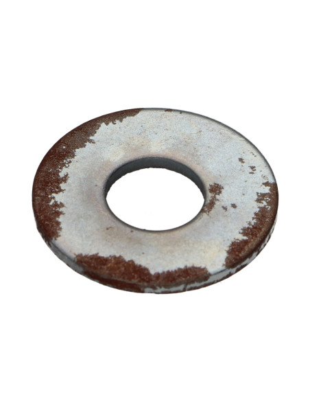 Rondela liso M10X27X2 L Aço zinco branco OXIDADO