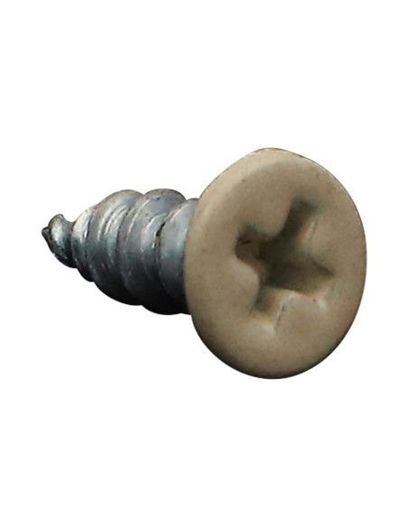 Parfuso de pvc 30 cabeça fresada phillips 4,3X13 Autoperfurante Aço zinco branco RAL 1015 marfim claro
