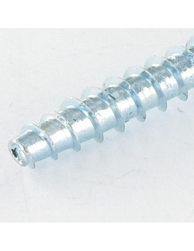 Parfuso de pvc TRILOBE cabeça fresada Pozi 2,5 x 10 FILÉ45 Aço zinco branco microparafusos
