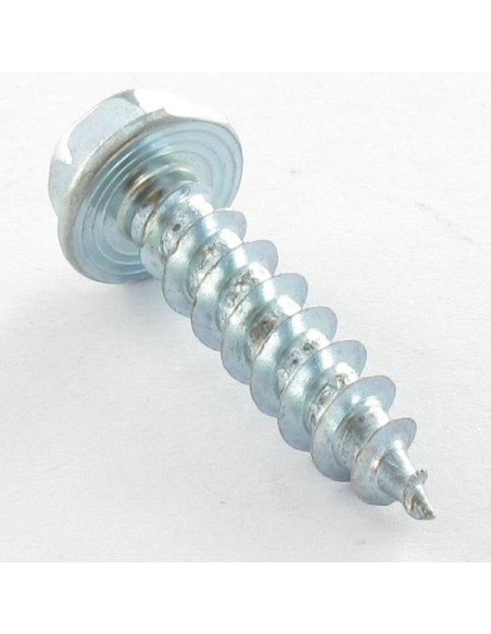 Parafuso de madeira aglomerado cabeça hexagonal flange com gola 4X16 sobre plano 5,5 Aço zinco branco