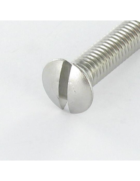 Parafuso de metais cabeça fresada de panela sulcada M4X70 roscado sobre 40 secável Bronze